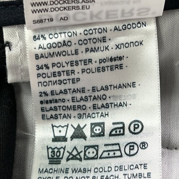 New Docker Easy Khaki Pants Mens 38 X 29 Black All Motion Comfort Waistband - Picture 9 of 13